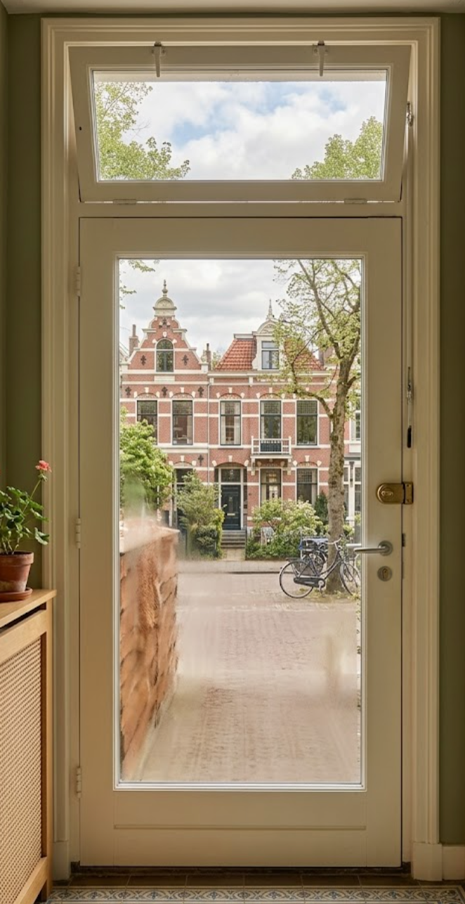 Bovenraamsluiting voor bovenlicht boven deur